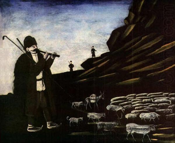 A Shepherd with His Flock, Niko Pirosmanashvili